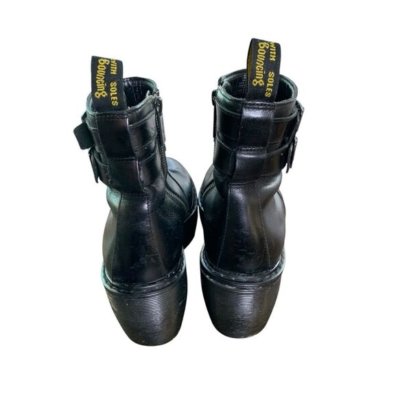 Vintage Dr. Martens Ankle Platform Boots Goth Grunge Womens Leather Black Size 6 - Picture 6 of 12